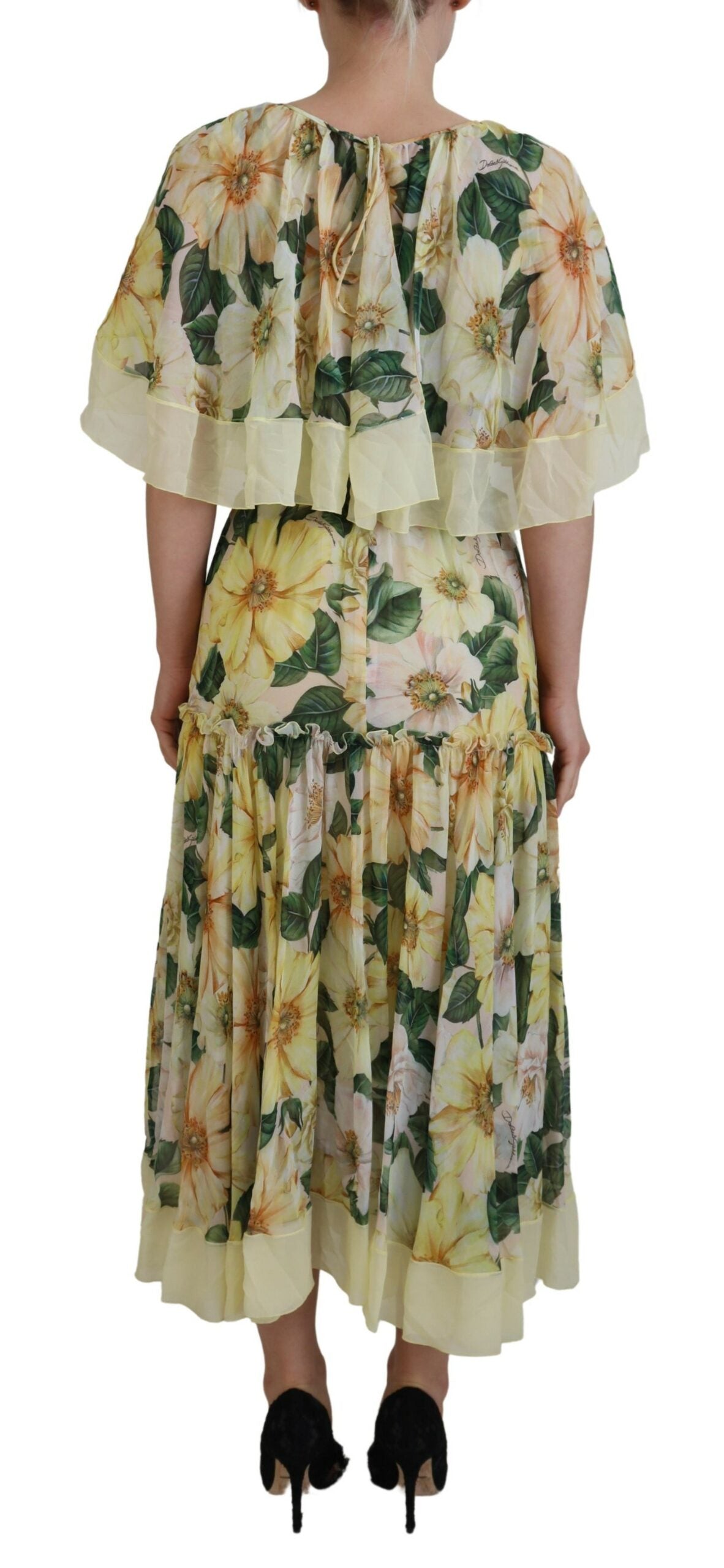 Dolce &amp; Gabbana Elegant floral silk maxi dress