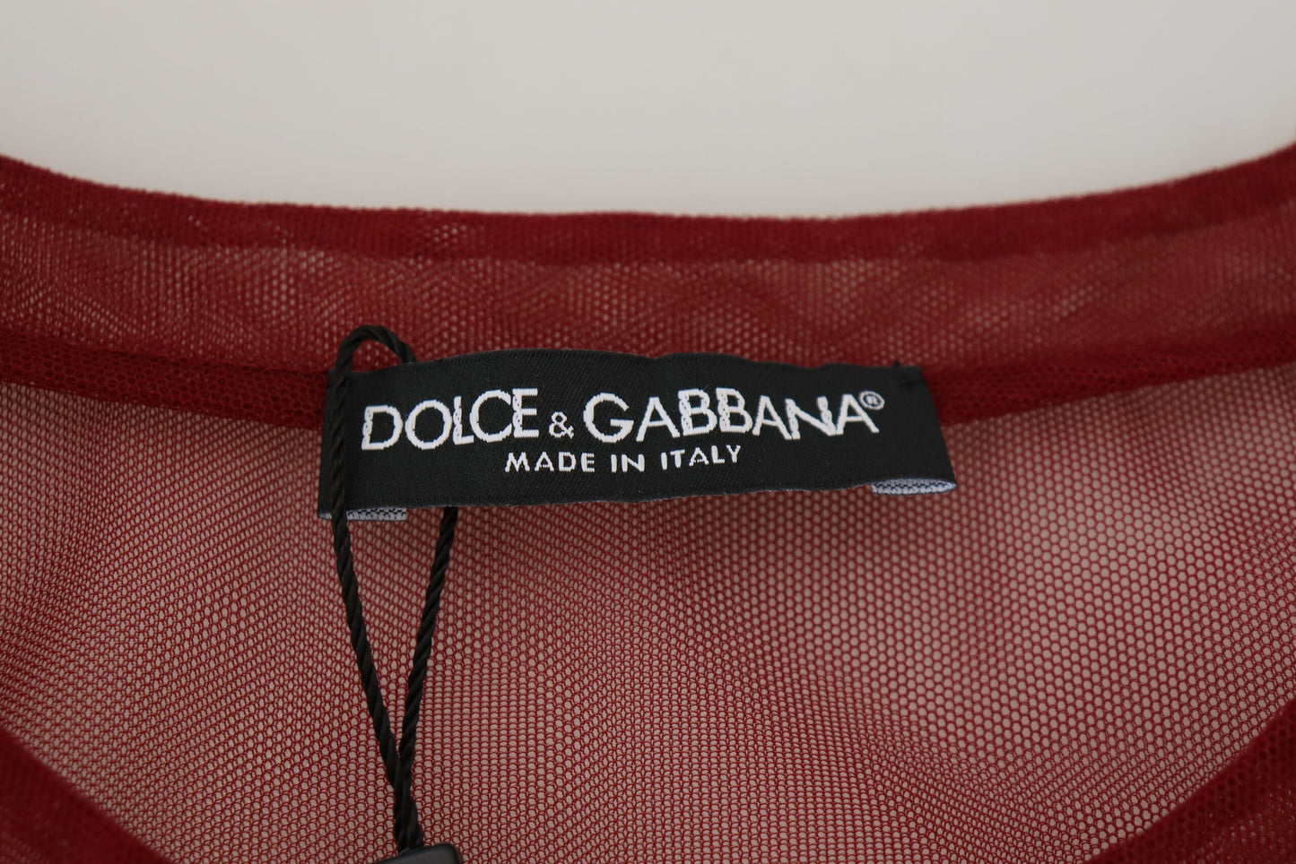 Dolce &amp; Gabbana Maroon Mini Shift Dress - Italian Elegance