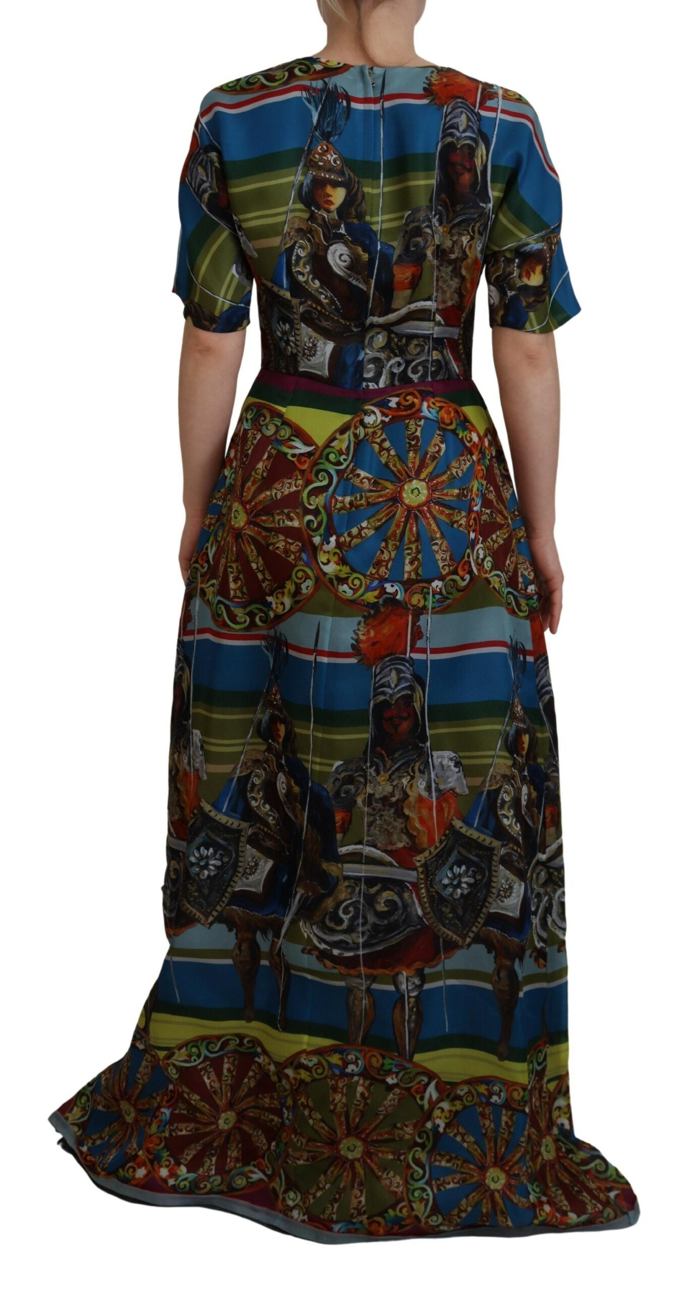 Dolce &amp; Gabbana Sicilian Elegance Long Silk Dress