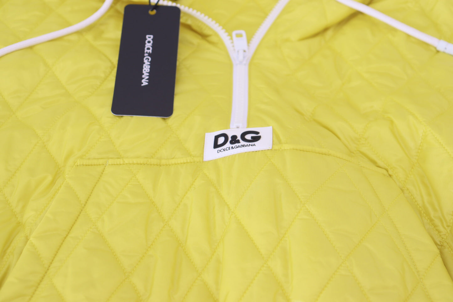 Dolce &amp; Gabbana Elegant Yellow Hooded Jacket