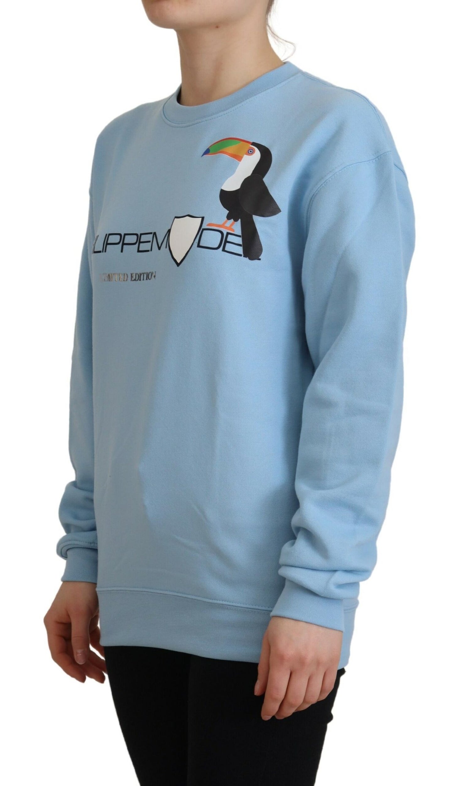 Philippe Model Chic light blue sweater with logo decoration