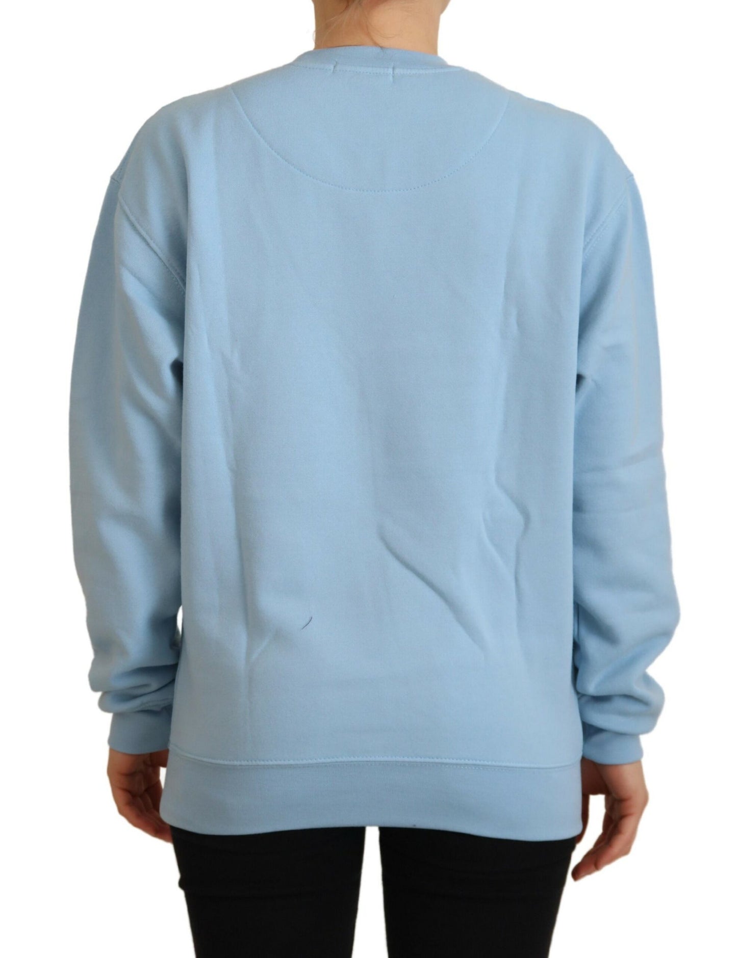 Philippe Model Chic light blue sweater with logo decoration