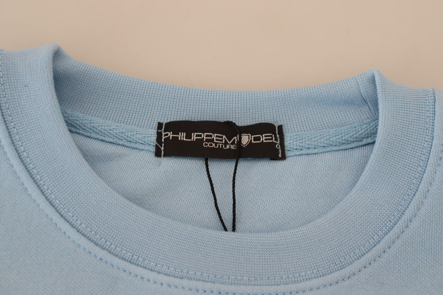 Philippe Model Chic light blue sweater with logo decoration