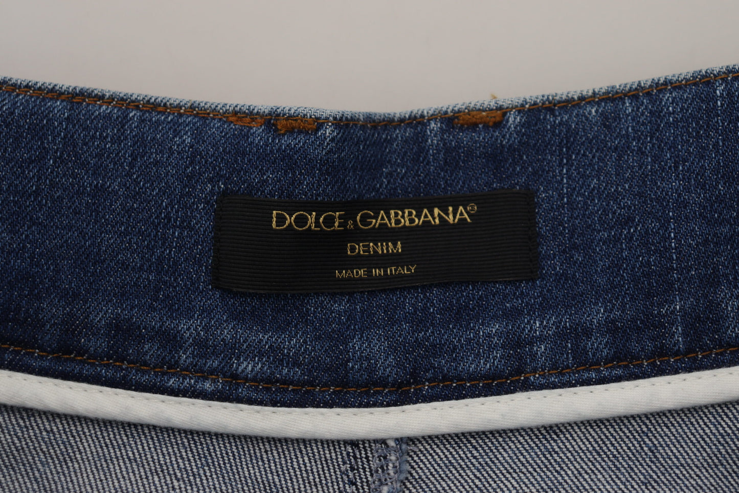 Dolce &amp; Gabbana Elegant blue high waist jeans