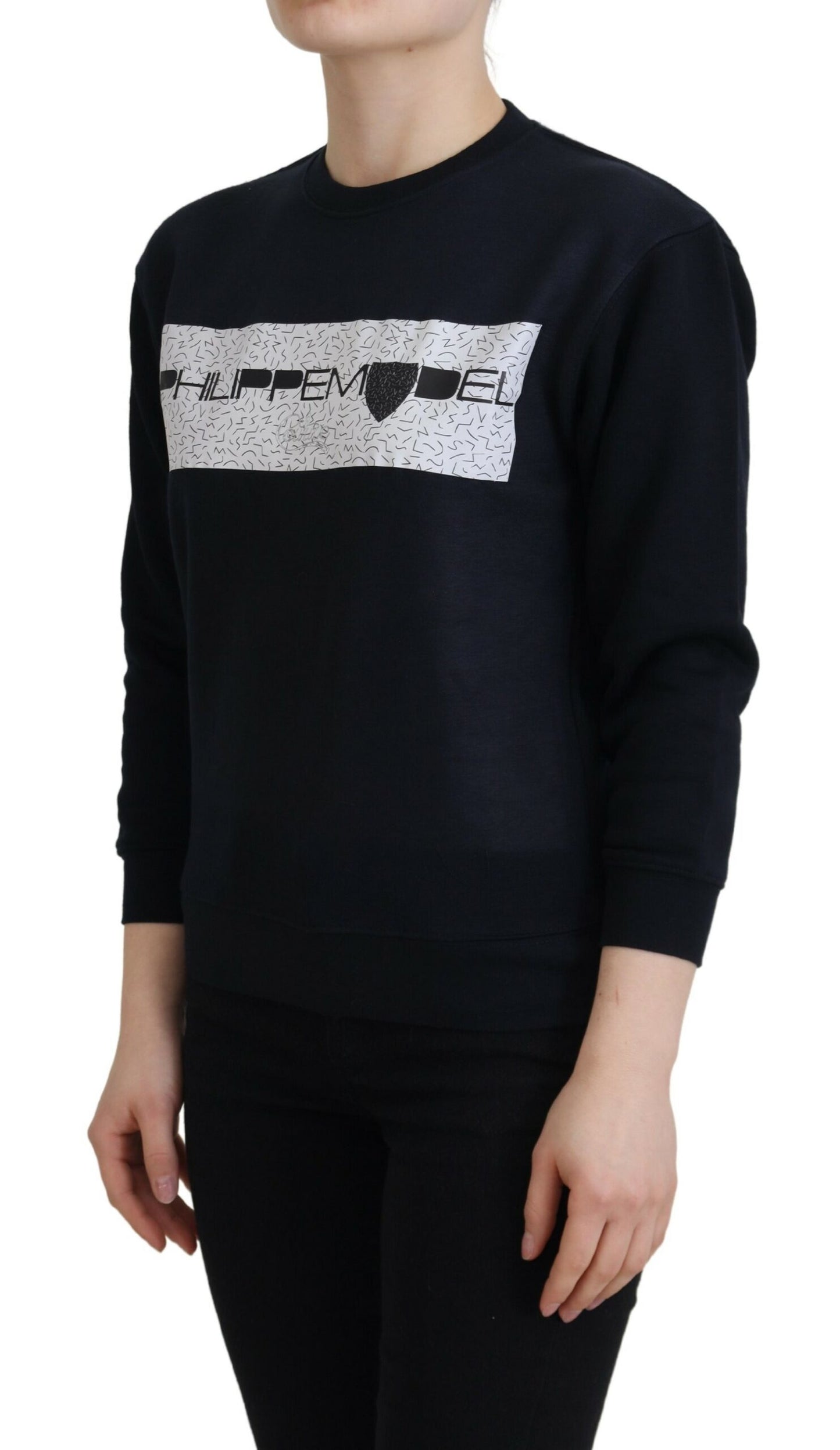 Philippe Model Chic black sweater made of printed cotton