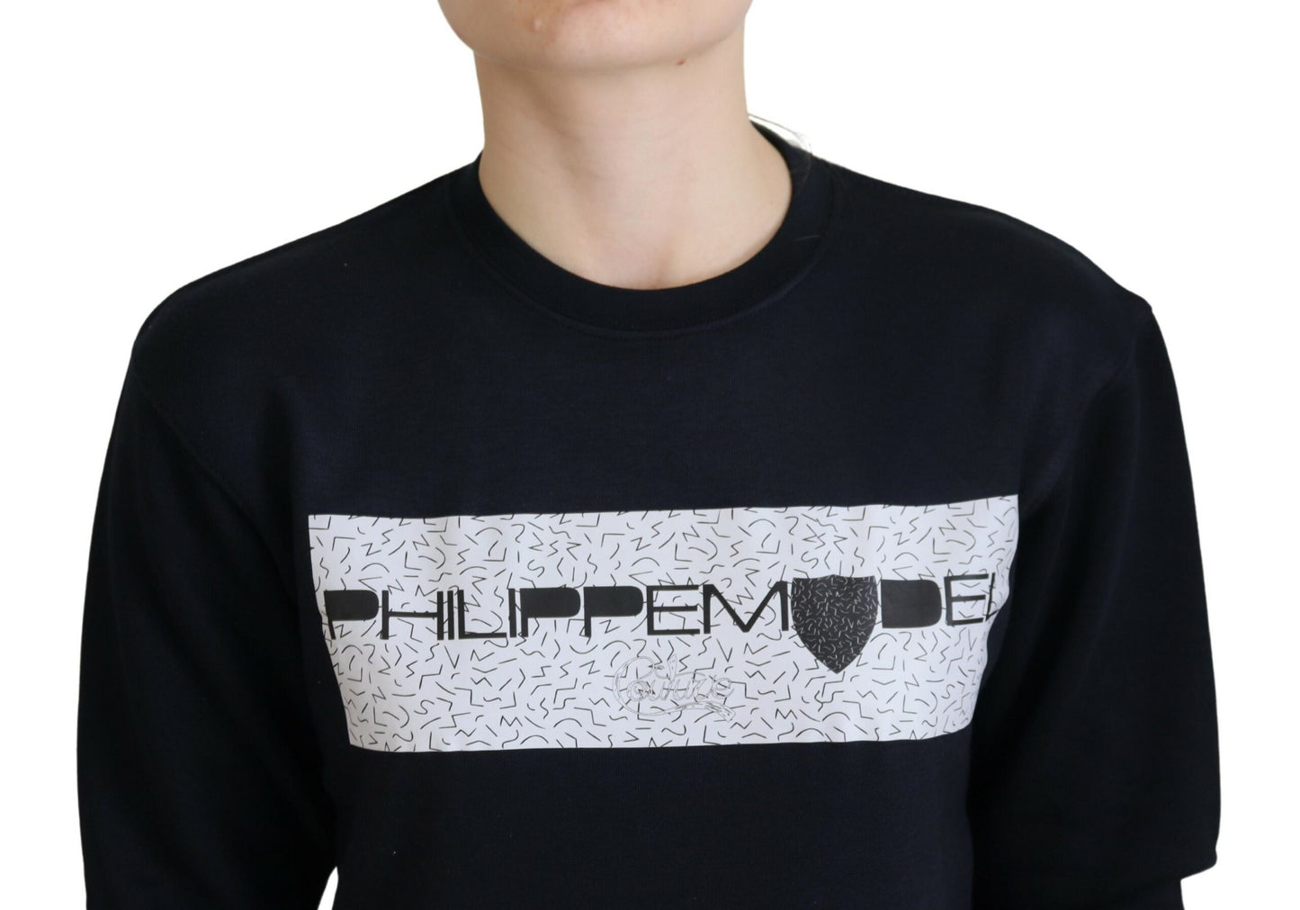 Philippe Model Chic black sweater made of printed cotton