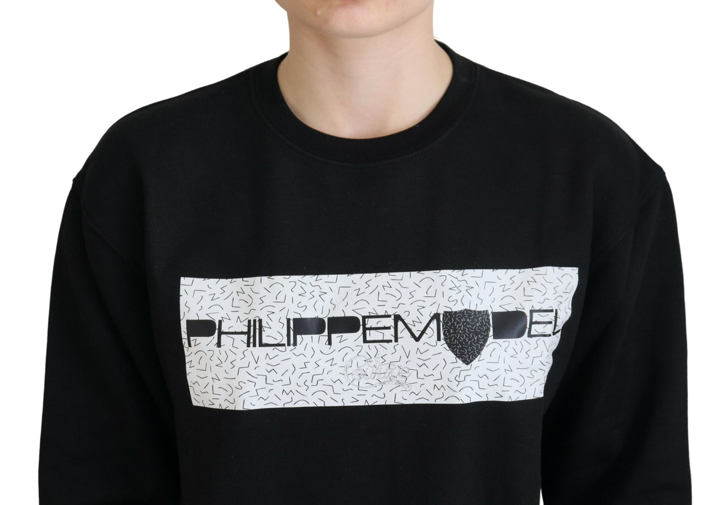 Philippe Model Chic black sweater made of printed cotton