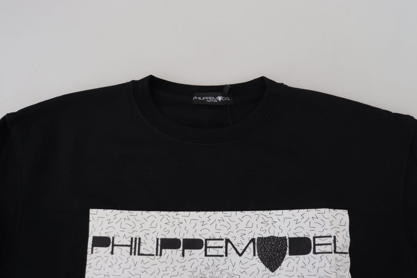 Philippe Model Chic black sweater made of printed cotton