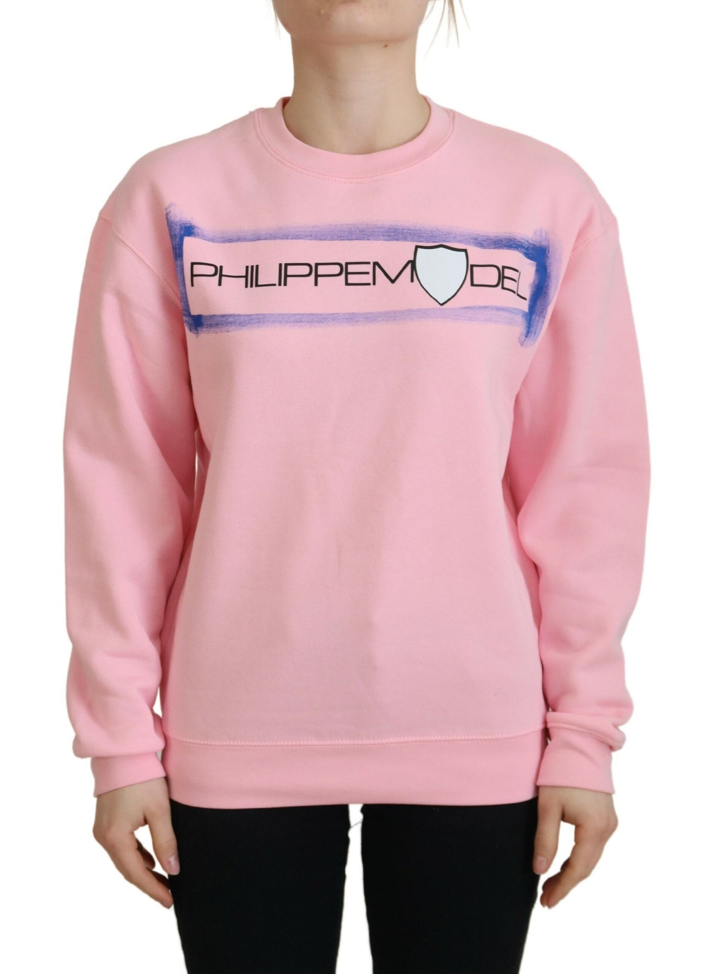 Philippe Model Elegant pink long-sleeved sweater