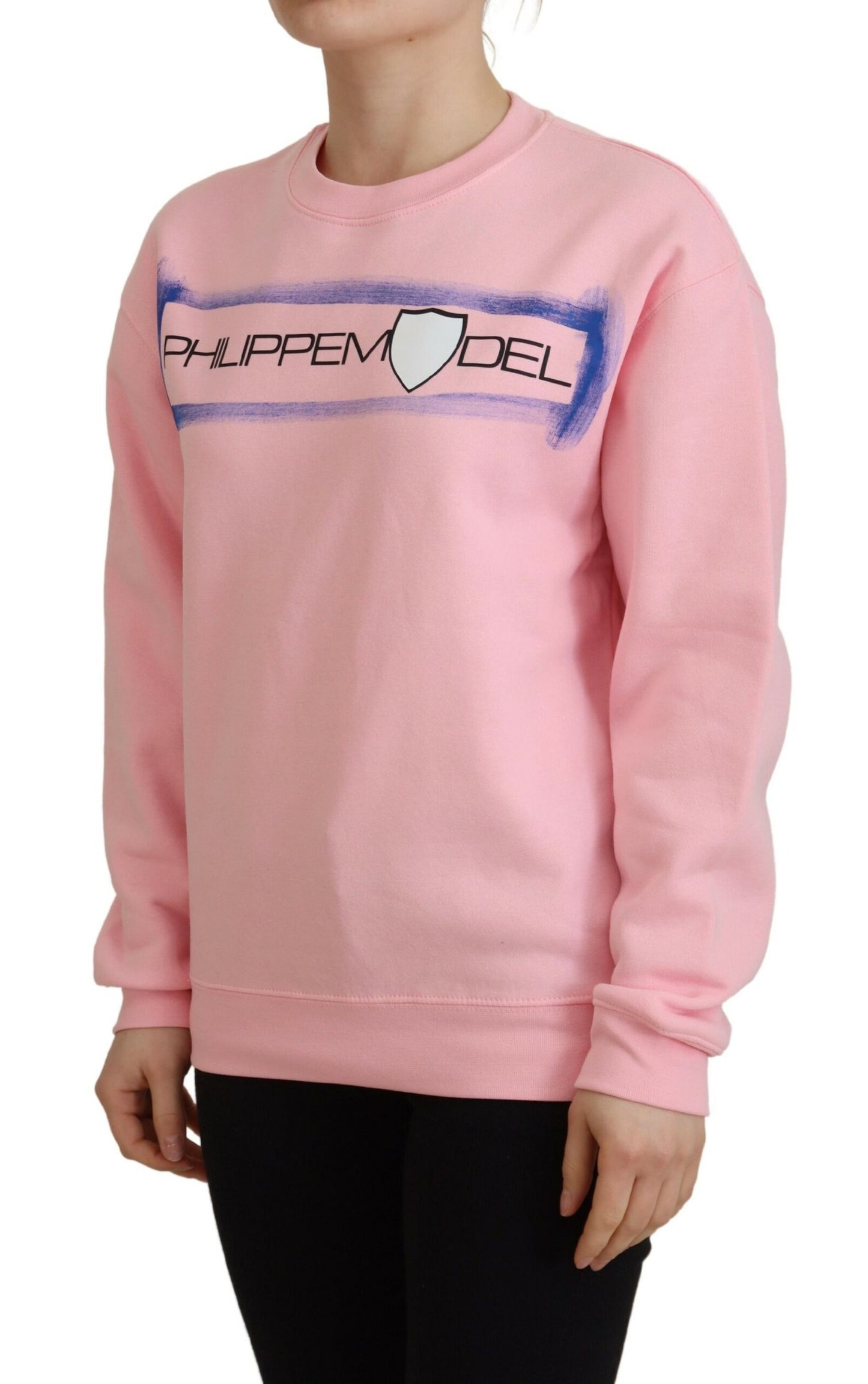 Philippe Model Elegant pink long-sleeved sweater