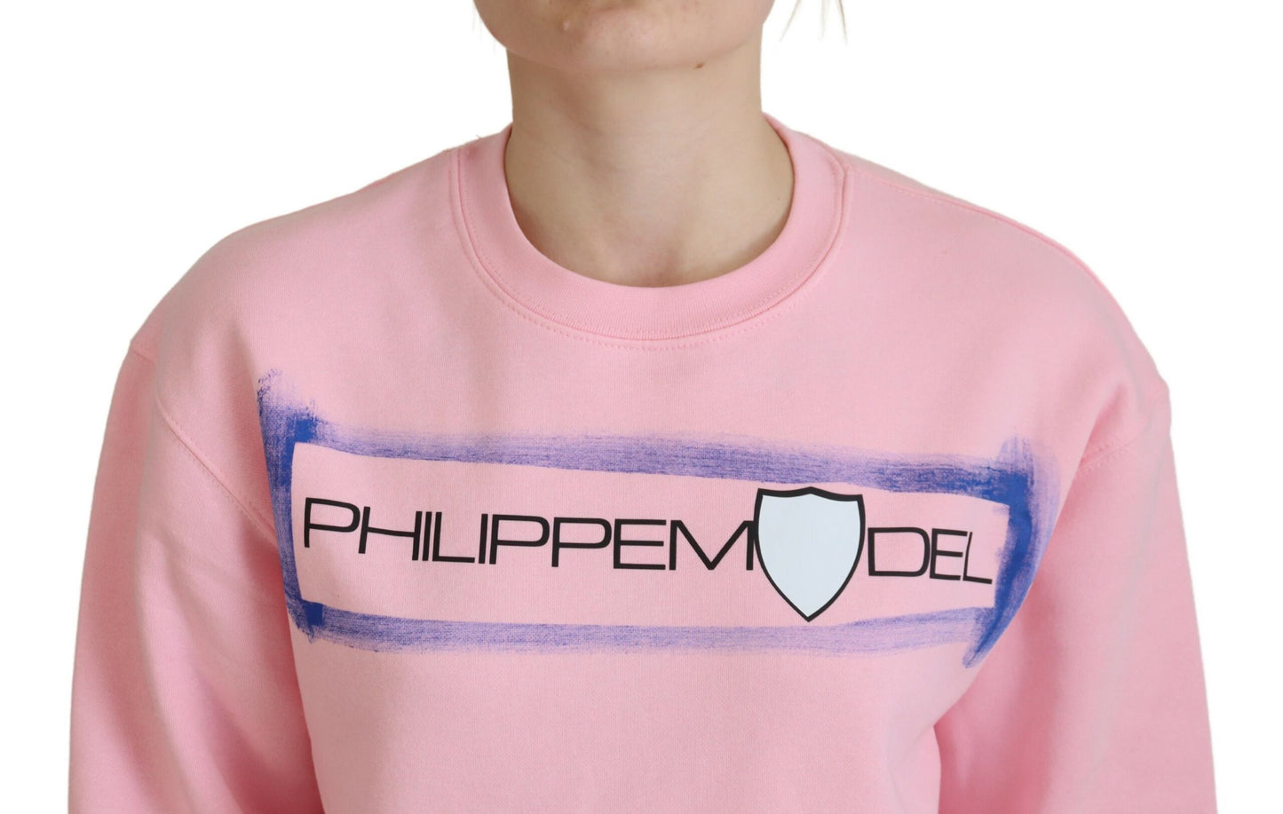 Philippe Model Elegant pink long-sleeved sweater