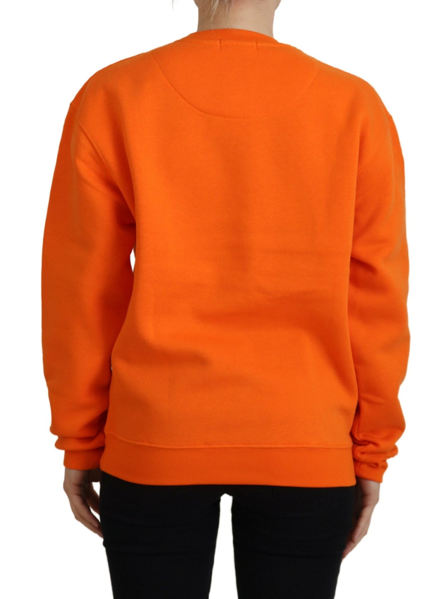 Philippe Model Chic Orange Printed Long Sleeve Sweater