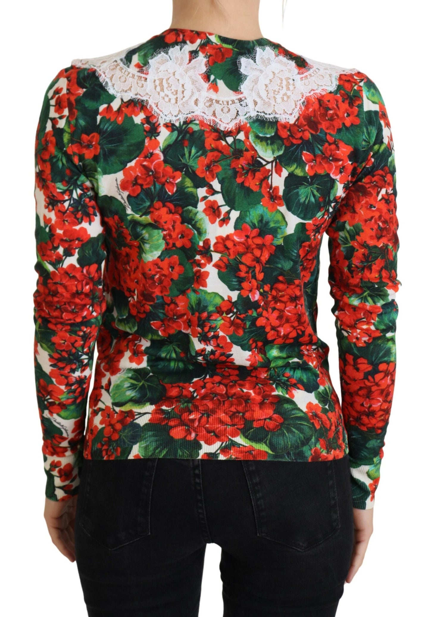 Dolce &amp; Gabbana Elegant floral round neck cardigan