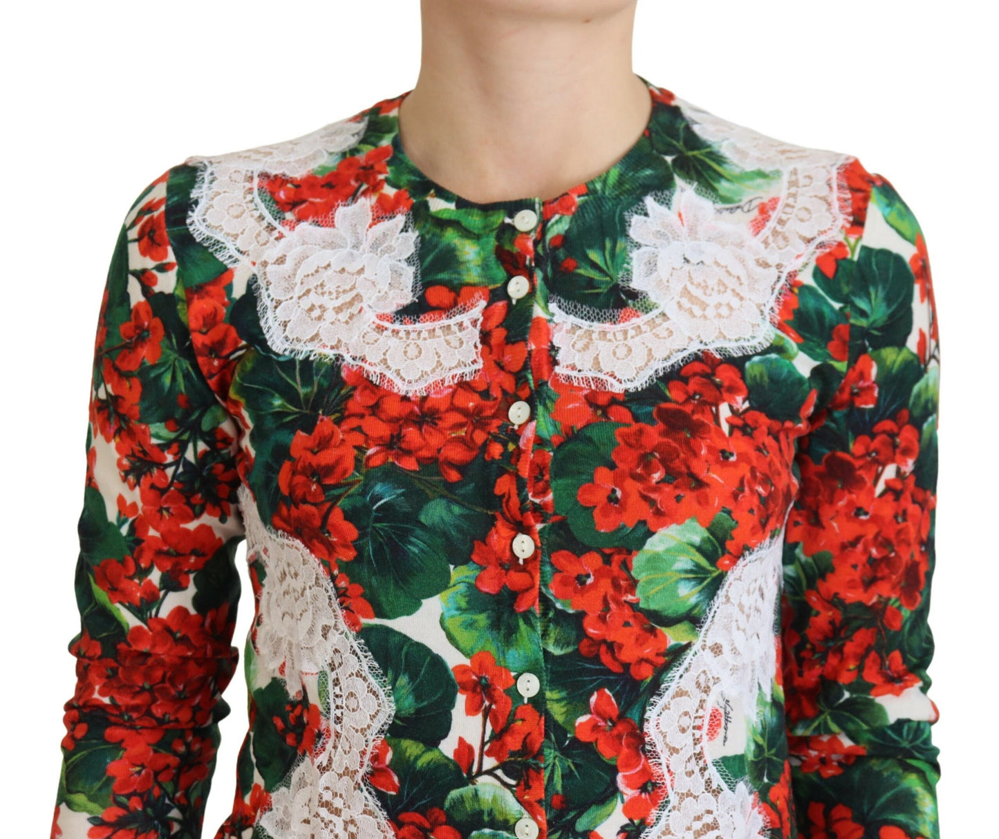 Dolce &amp; Gabbana Elegant floral round neck cardigan