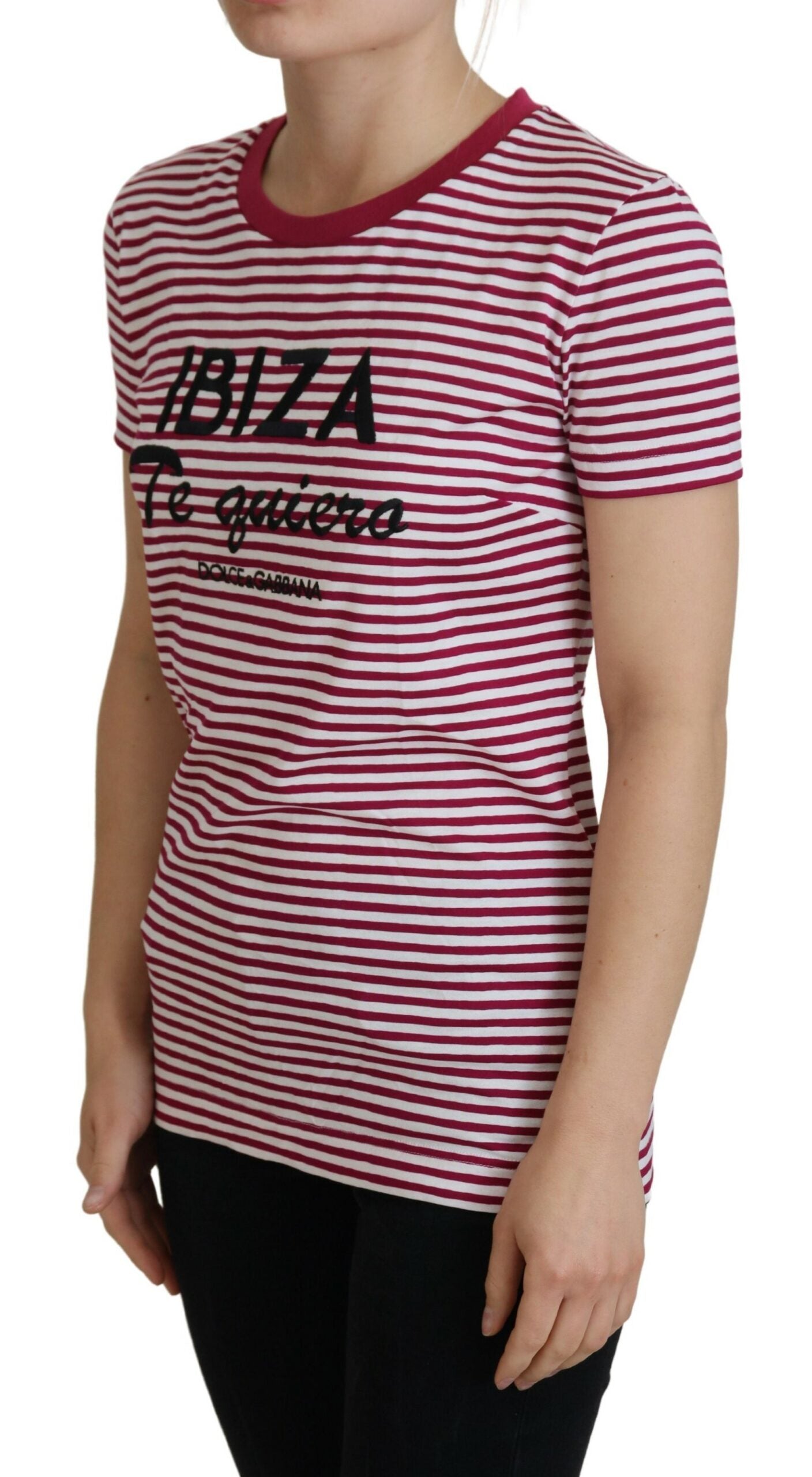 Dolce &amp; Gabbana Exclusive Ibiza Striped Crew Neck T-Shirt