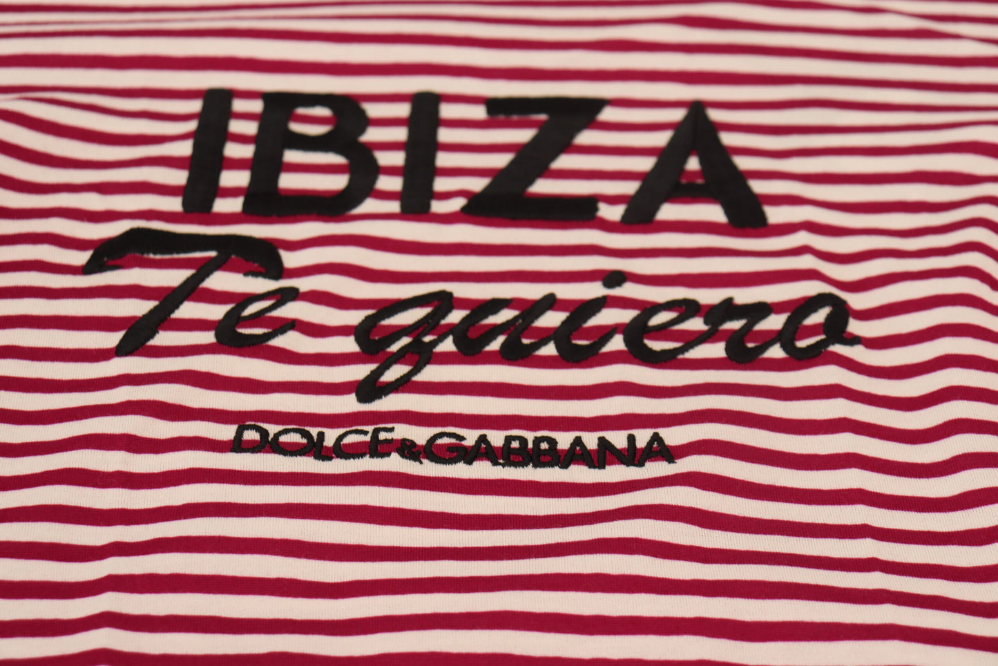 Dolce &amp; Gabbana Exclusive Ibiza Striped Crew Neck T-Shirt