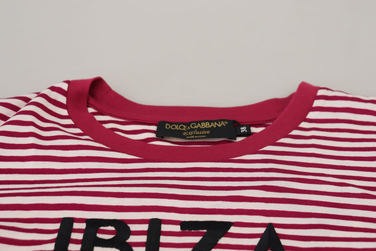 Dolce &amp; Gabbana Exclusive Ibiza Striped Crew Neck T-Shirt