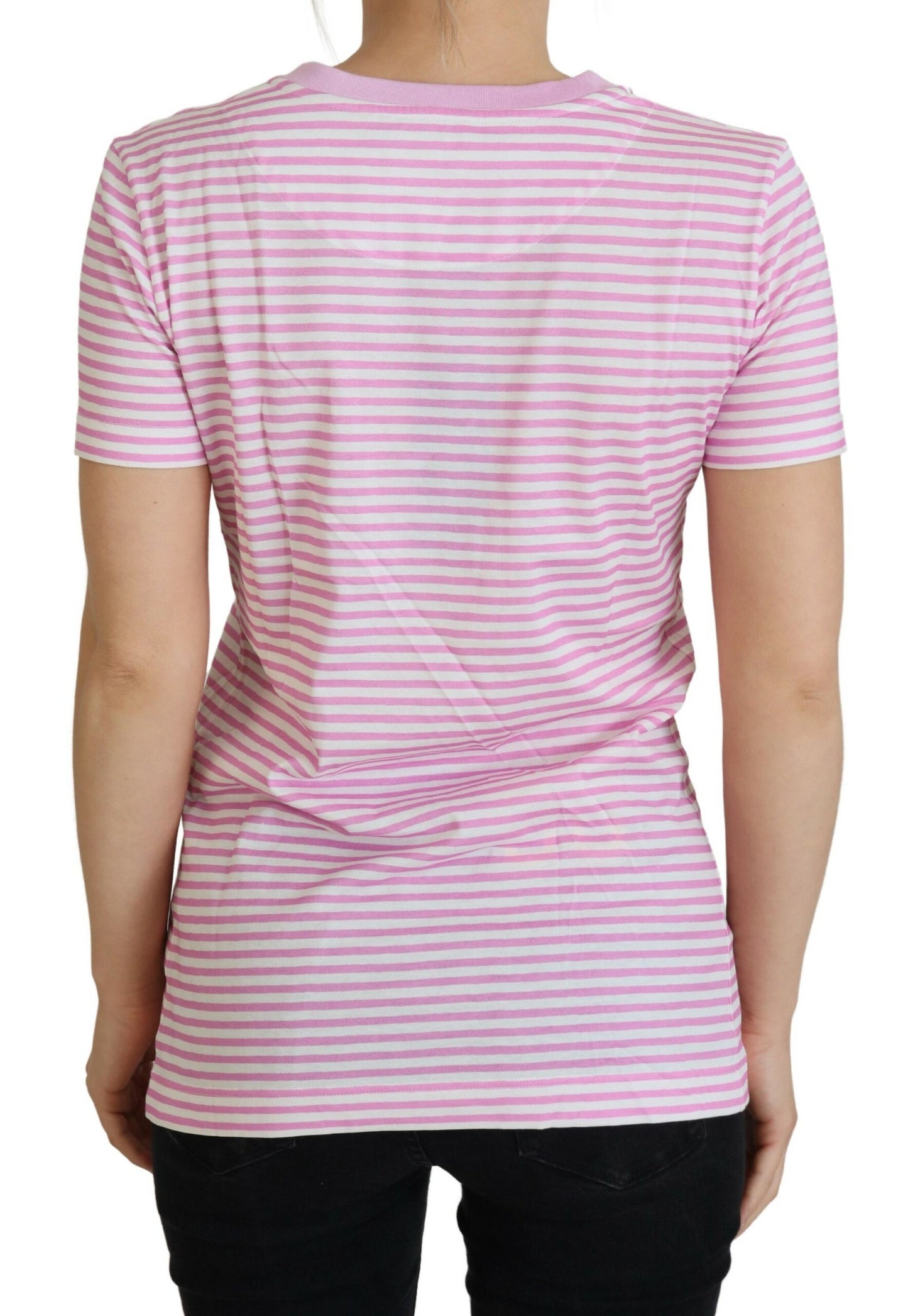 Dolce &amp; Gabbana Exclusive Striped Love Affair Cotton Tee