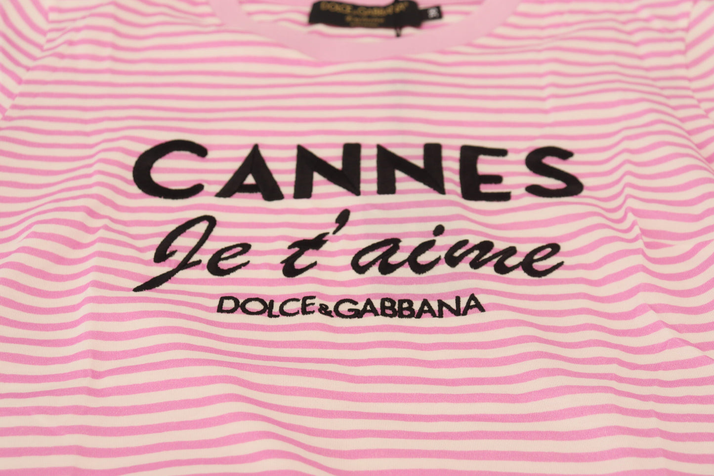 Dolce &amp; Gabbana Exclusive Striped Love Affair Cotton Tee