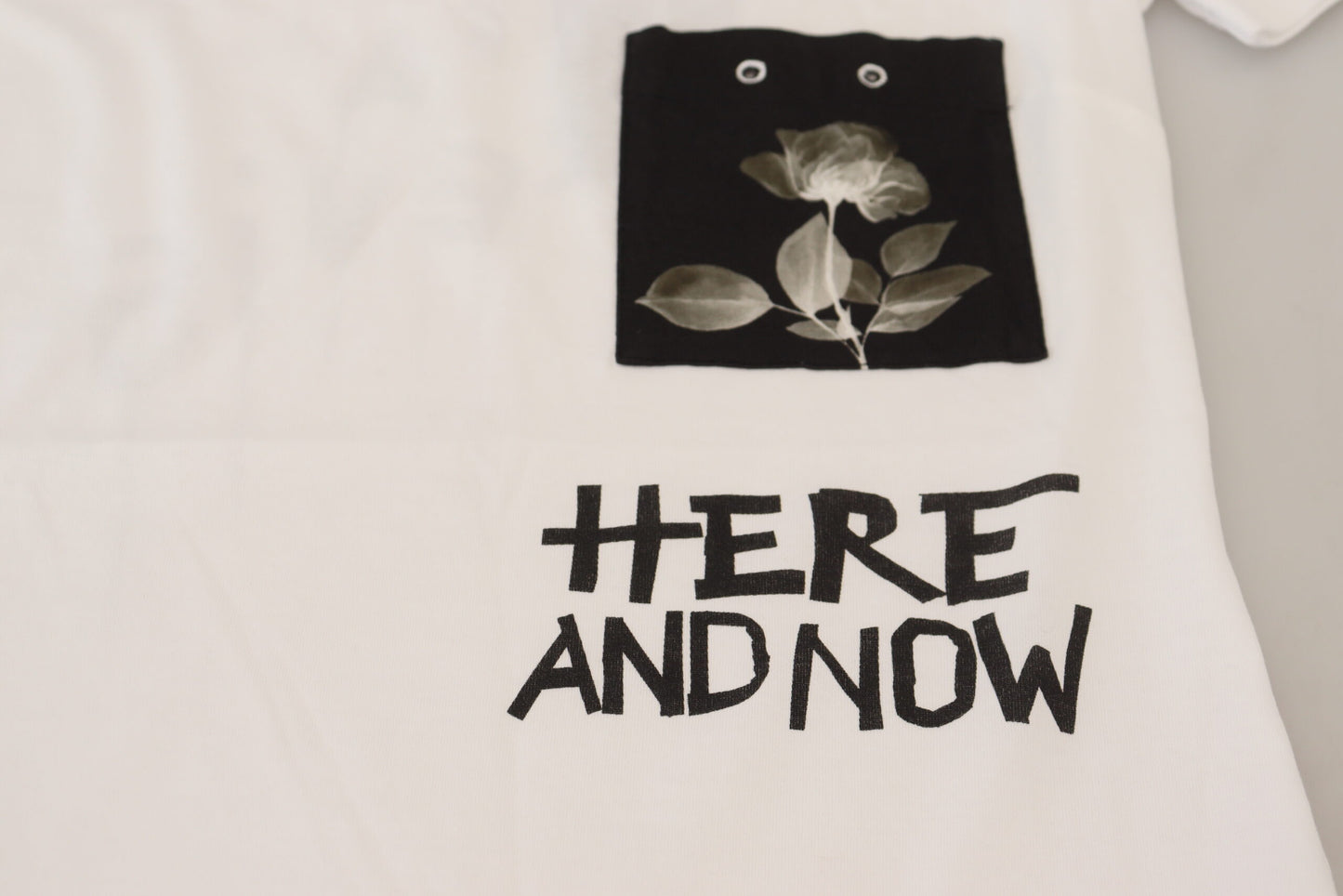 Dolce &amp; Gabbana Chic monochrome 'Here and Now' cotton T-shirt