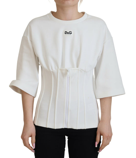 Dolce &amp; Gabbana Elegant Corset Top T-Shirt Blouse