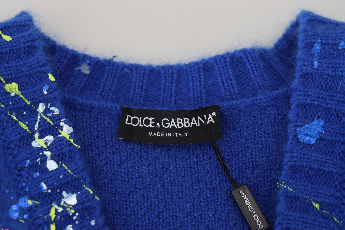 Dolce &amp; Gabbana Elegant Multicolor Splash Mohair Cardigan