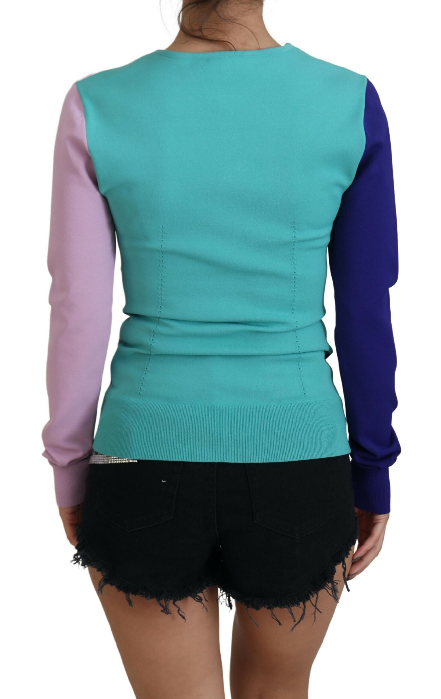 Dolce &amp; Gabbana Chic Multicolor V-neck Sweater