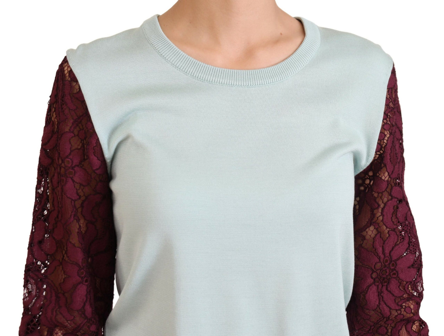 Dolce &amp; Gabbana Elegant multicolor silk blend lace sweater