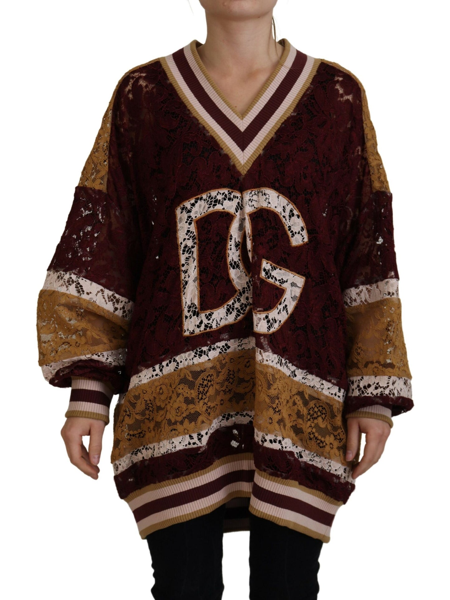 Dolce &amp; Gabbana Multicolor V-neck Sweater