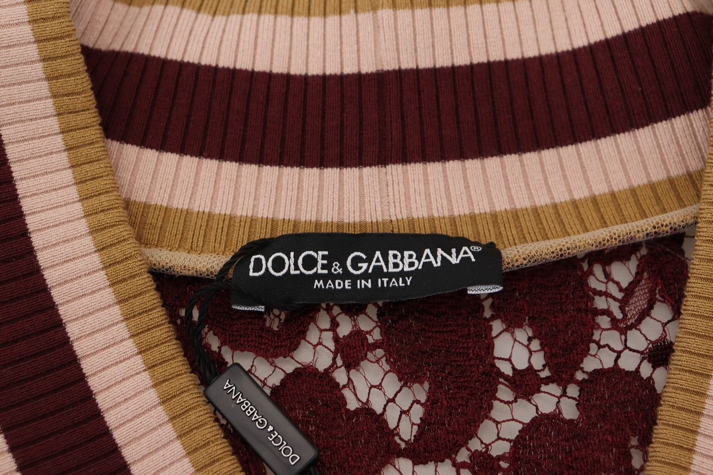 Dolce &amp; Gabbana Multicolor V-neck Sweater