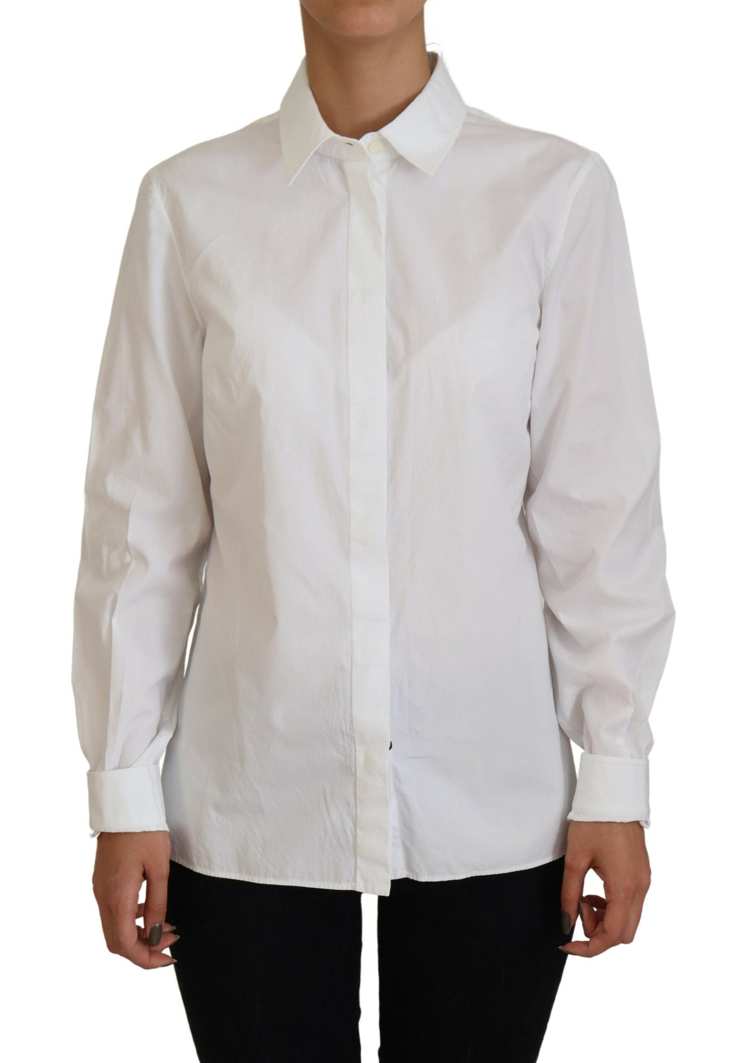 Dolce &amp; Gabbana Elegant white cotton button-down top