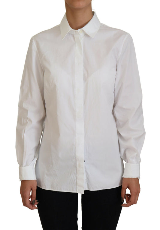 Dolce &amp; Gabbana Elegant white cotton button-down top