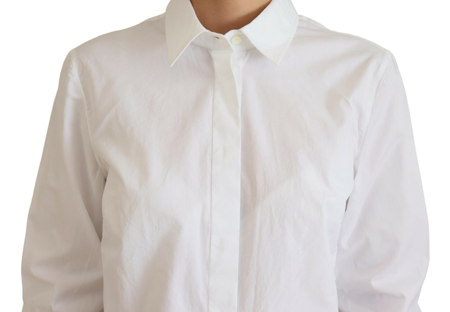 Dolce &amp; Gabbana Elegant white cotton button-down top