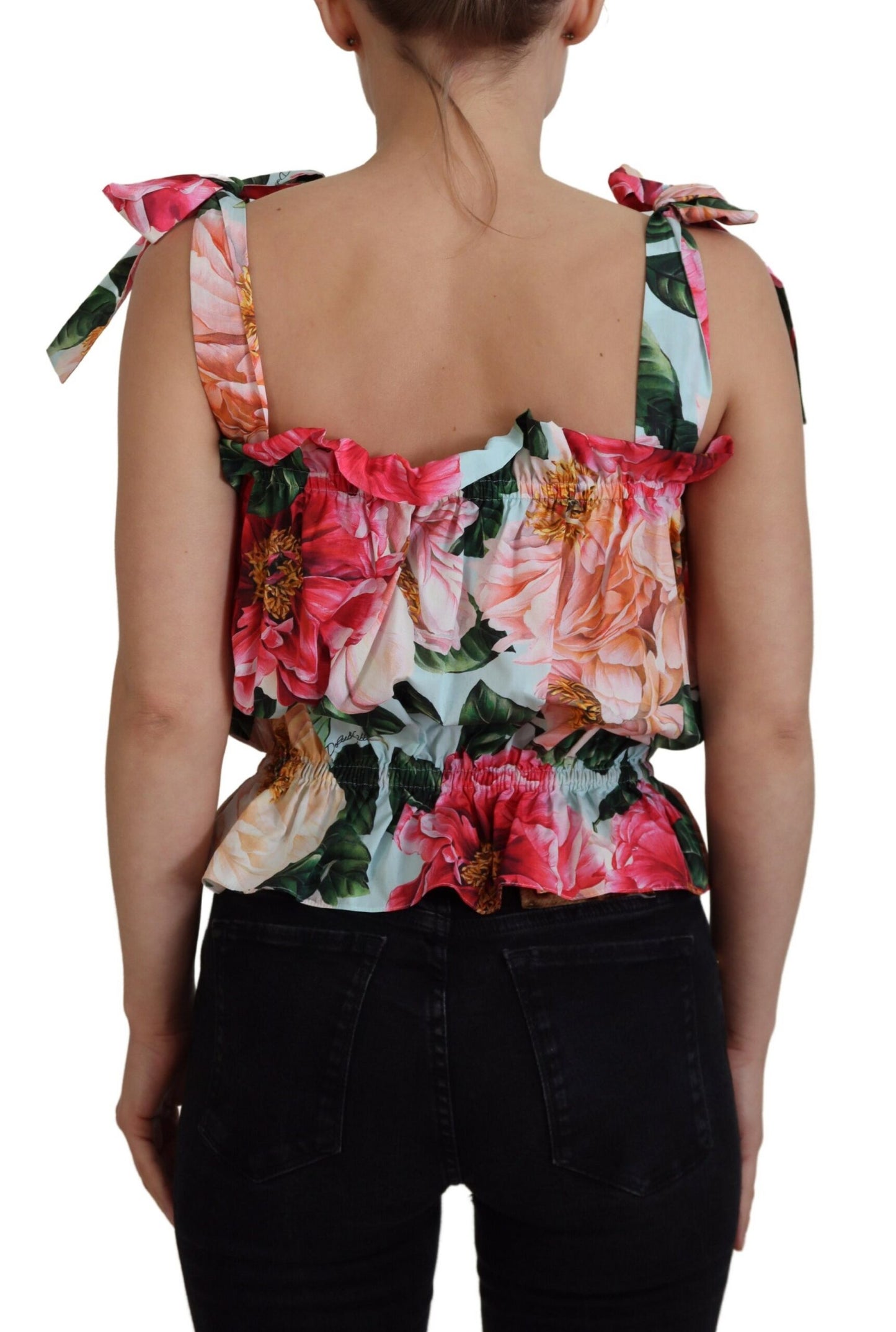 Dolce &amp; Gabbana Elegant sleeveless tank top with floral print