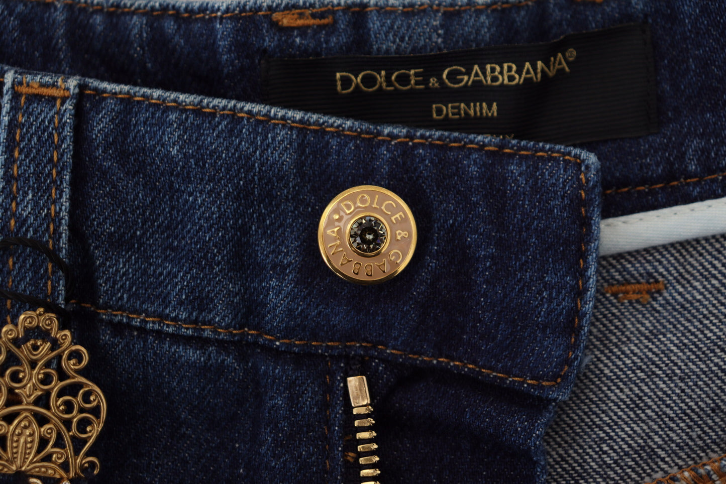 Dolce &amp; Gabbana koristellut Designer Straight Leg -farkut