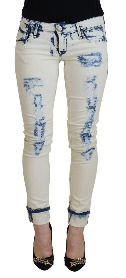 Eight Chic Ripped Low Waist Skinny Jeans