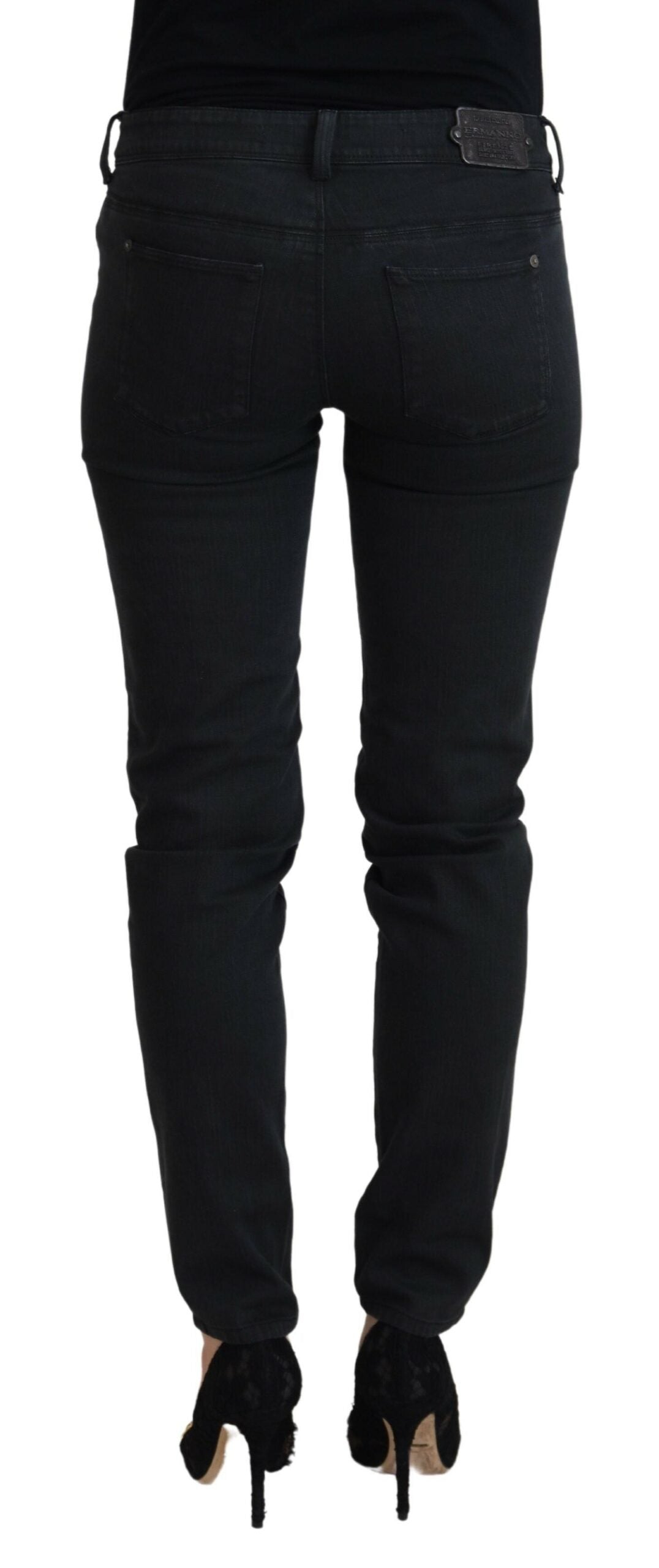 Ermanno Scervino Schicke schwarze Skinny Jeans mit niedriger Taille