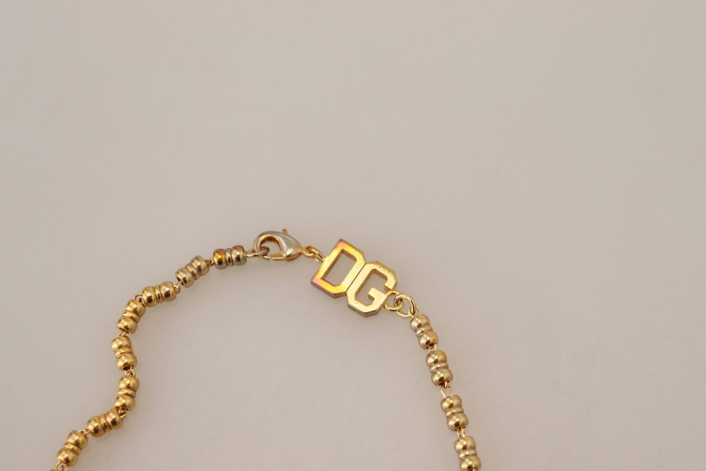 Dolce &amp; Gabbana Elegant Gold Charm Chain Kaulakoru