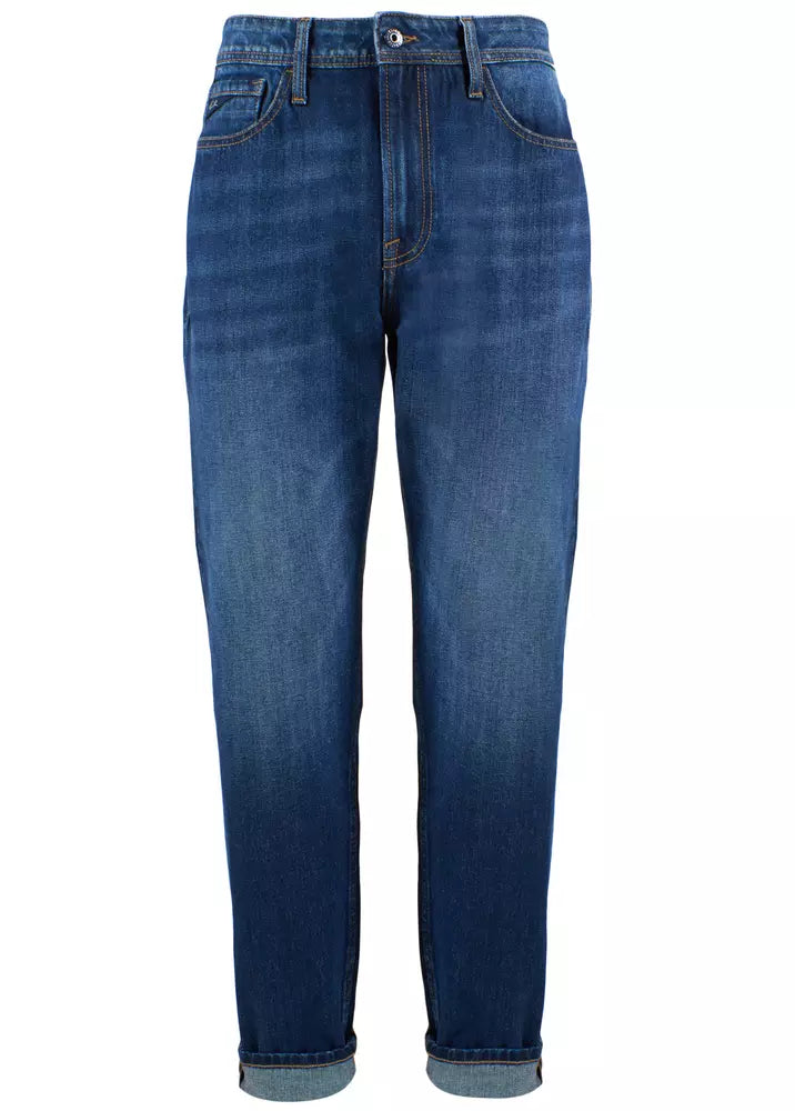 Yes Zee Blaue Baumwolle Herrenjeans