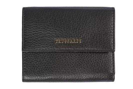 Trussardi Black Leather Wallet for Women