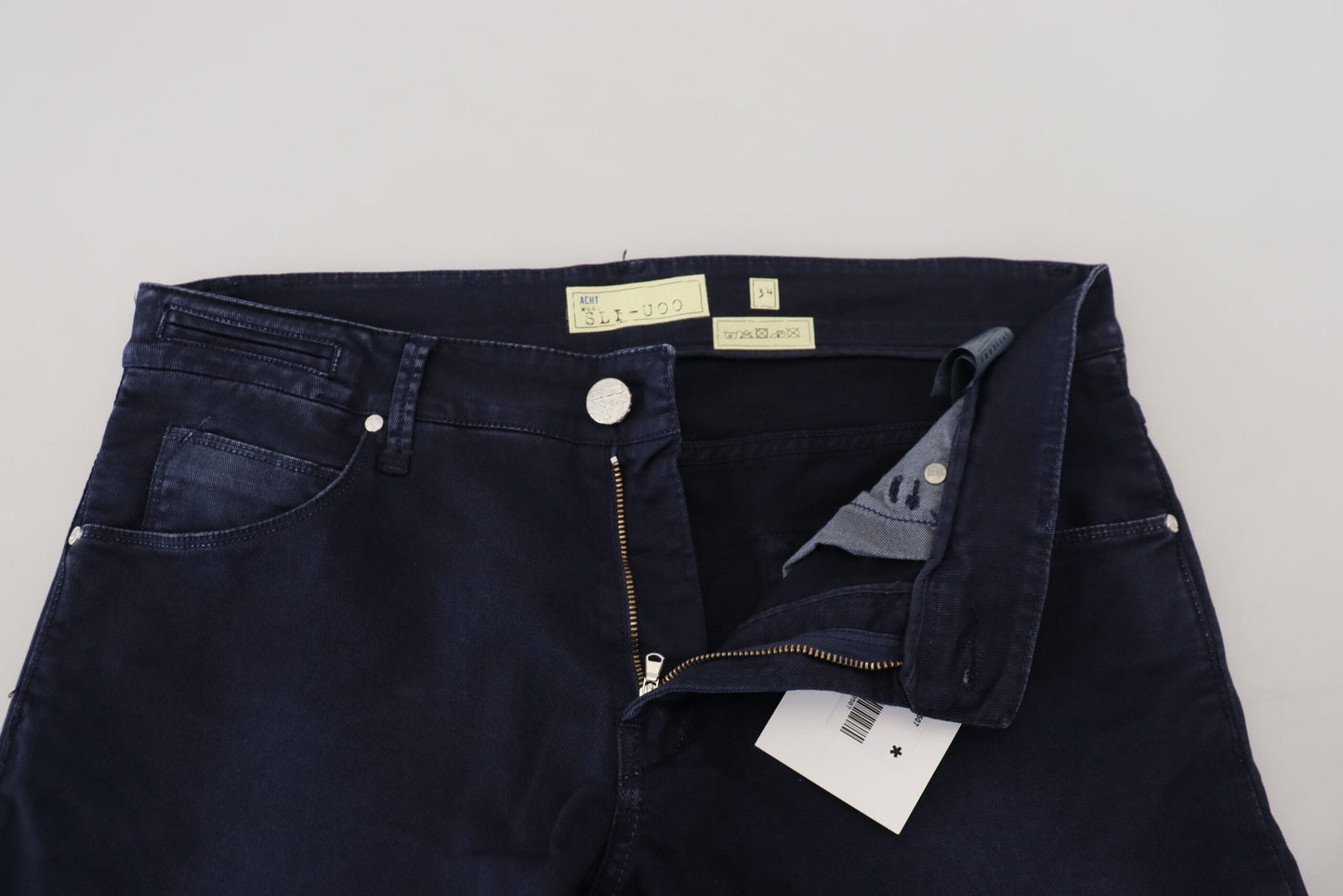 Eight sophisticated tapered denim jeans