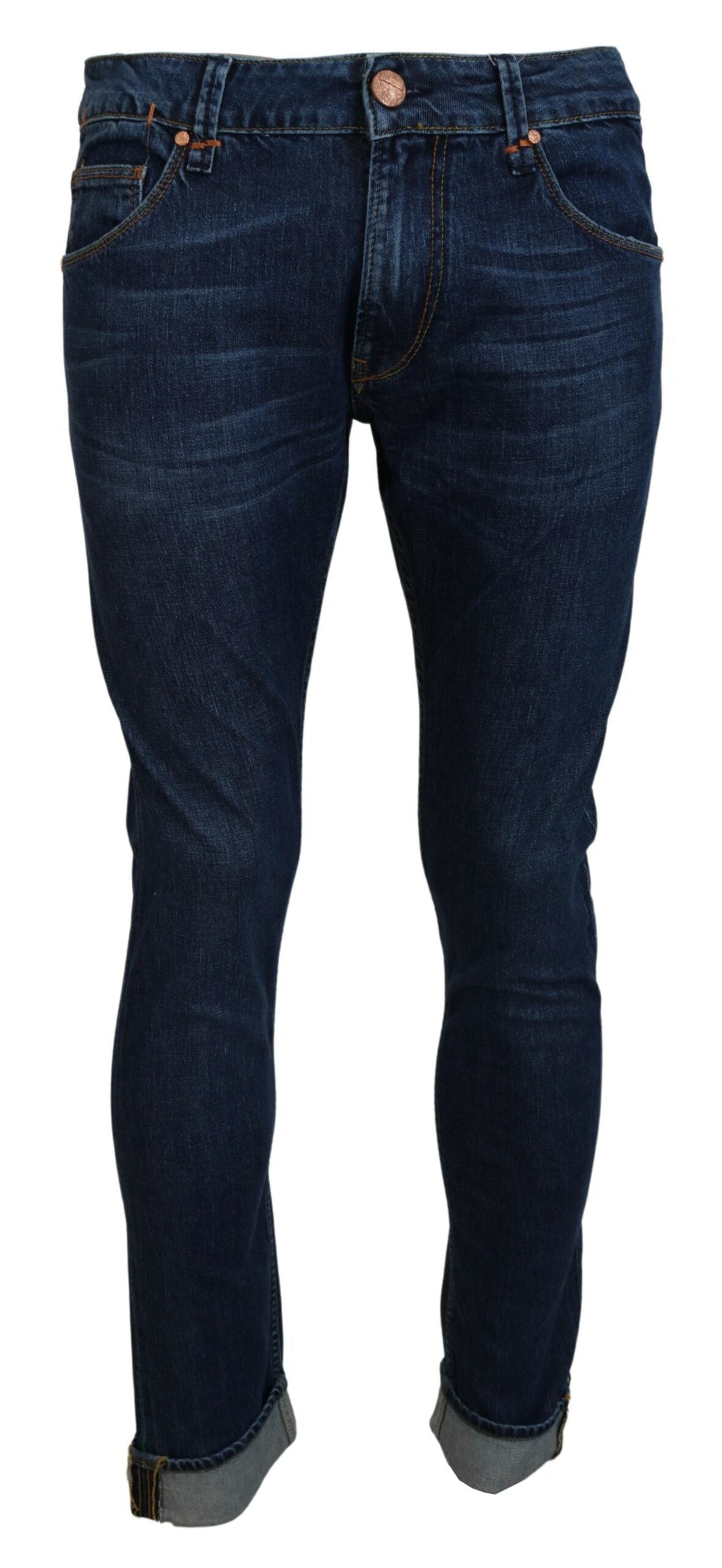 Eight Exquisite Tapered Italian Denim in Blue