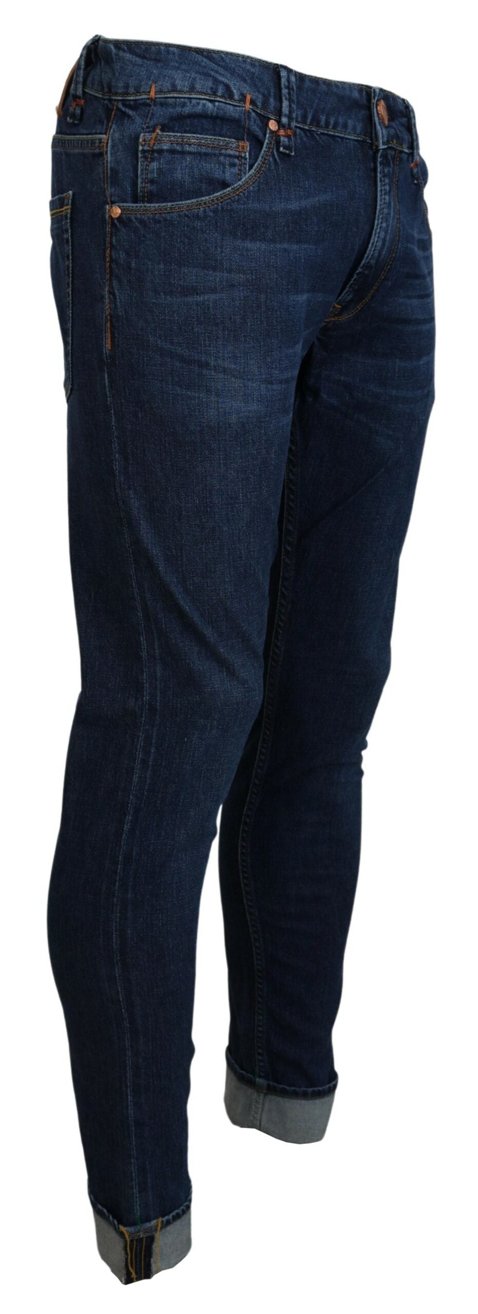 Eight Exquisite Tapered Italian Denim in Blue