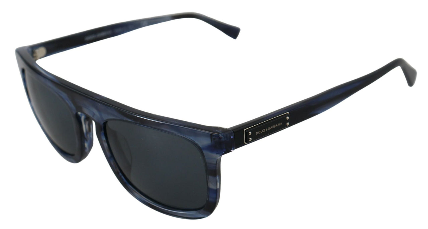 Dolce & Gabbana Elegante blaue Acetat-Sonnenbrille