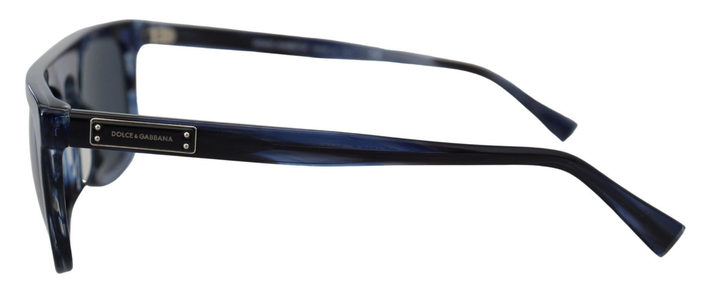 Dolce & Gabbana Elegante blaue Acetat-Sonnenbrille