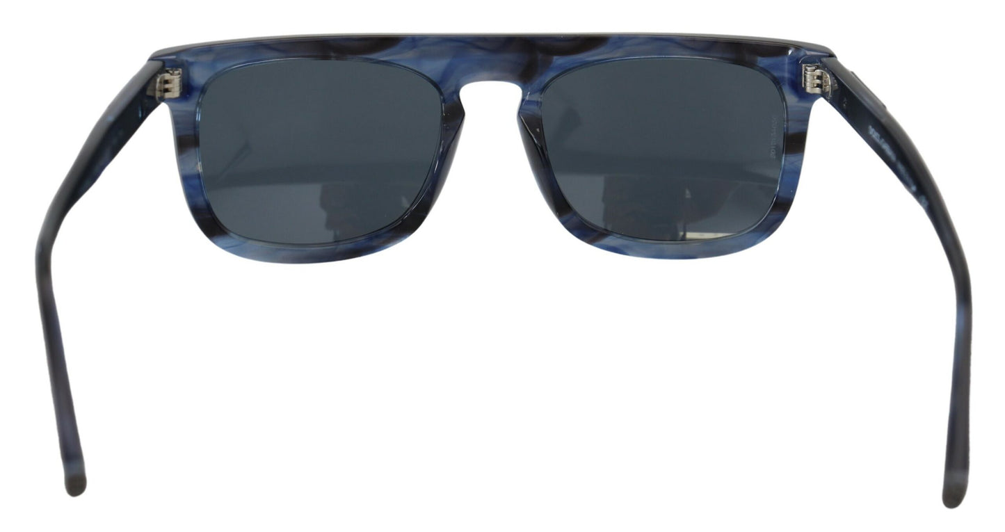 Dolce & Gabbana Elegante blaue Acetat-Sonnenbrille