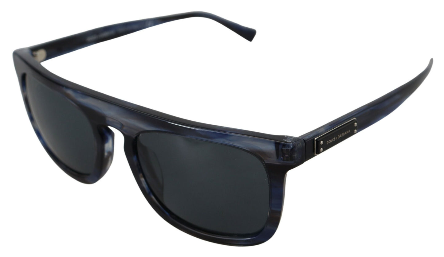 Dolce &amp; Gabbana Elegant Blue Acetate Sunglasses for Women