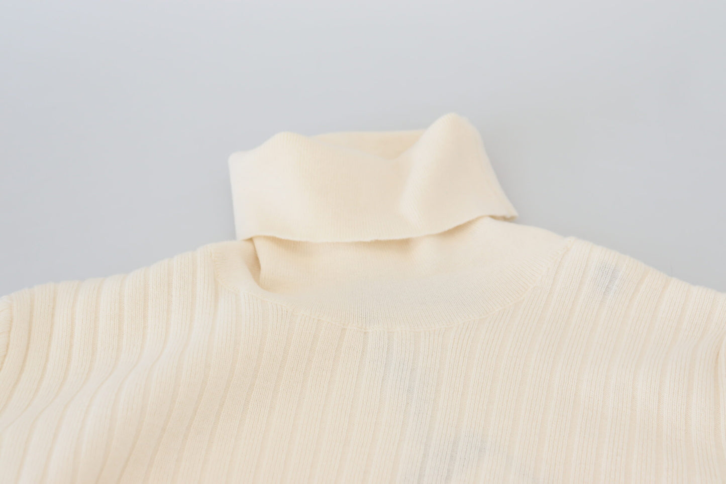 Dolce &amp; Gabbana ivory wool-blend turtleneck sweater