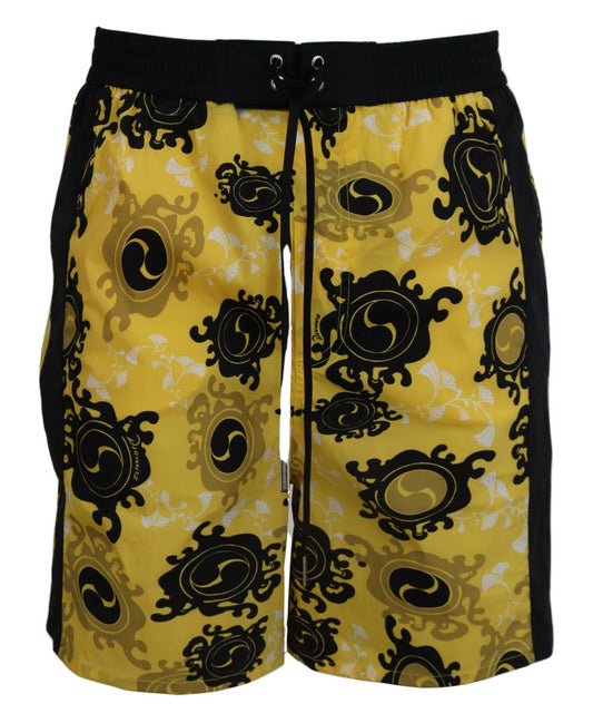 Dsquared² Yellow Block Print uimashortsit boxer