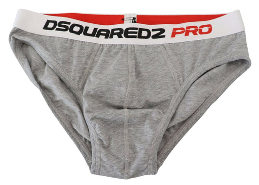 Dsquared² Eleganter grauer Baumwoll-Stretch-Slip